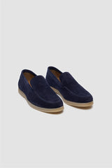 Breezy Navy Slip-On Suede Loafers