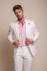 Mario Ecru Two Piece Suit