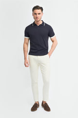 Enrico Navy Top