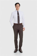 Bond Wool Rich Auburn Trouser - House of Cavani