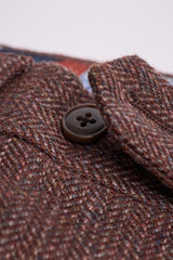 Thomas Dark Mahogany Tweed Three Piece Suit