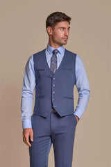 Teal Plain Three Piece Suit