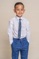 Miatti boys long sleeve white shirt front