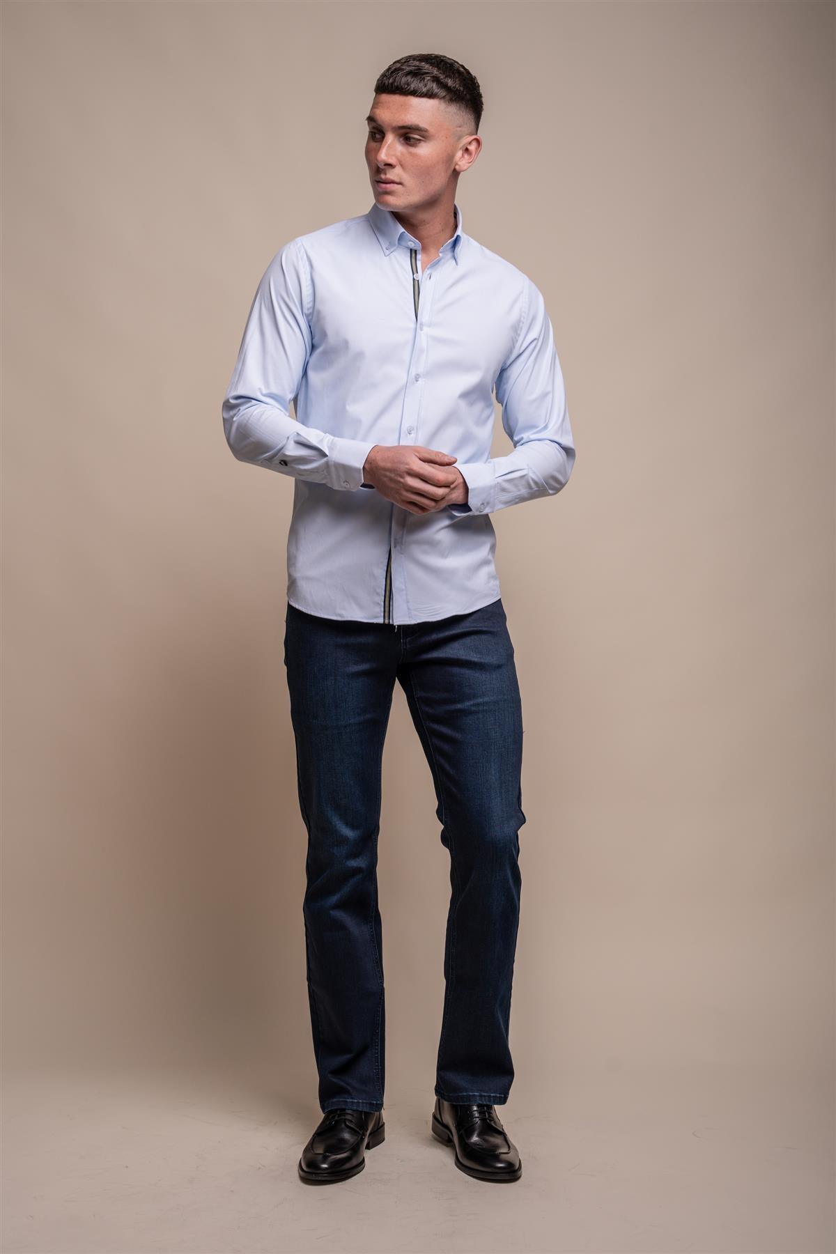 Tessa Sky Blue Shirt Front