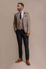 Elwood Houndstooth with Reed Black Trouser