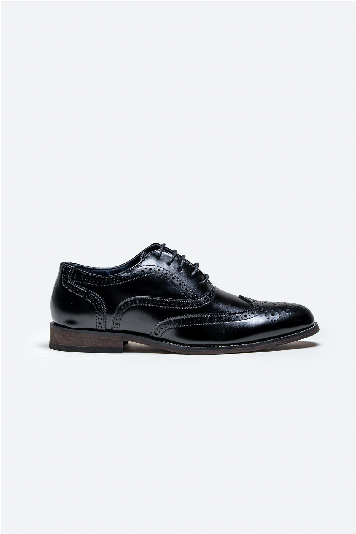Clark black shoe side