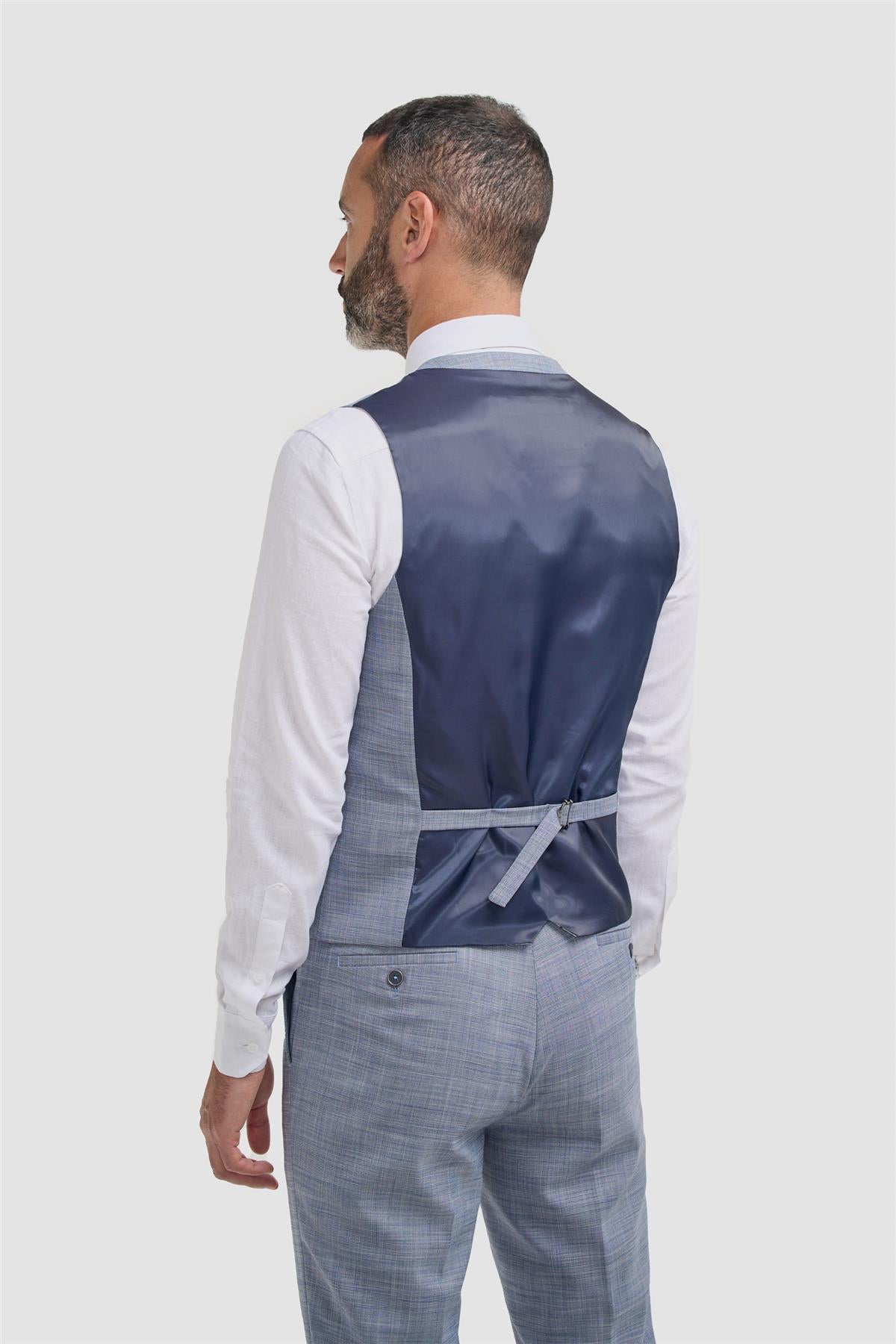 Camden Blue Three Piece Suit - House of Cavani