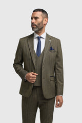 Damon Three Piece Suit with Double Breasted Waistcoat