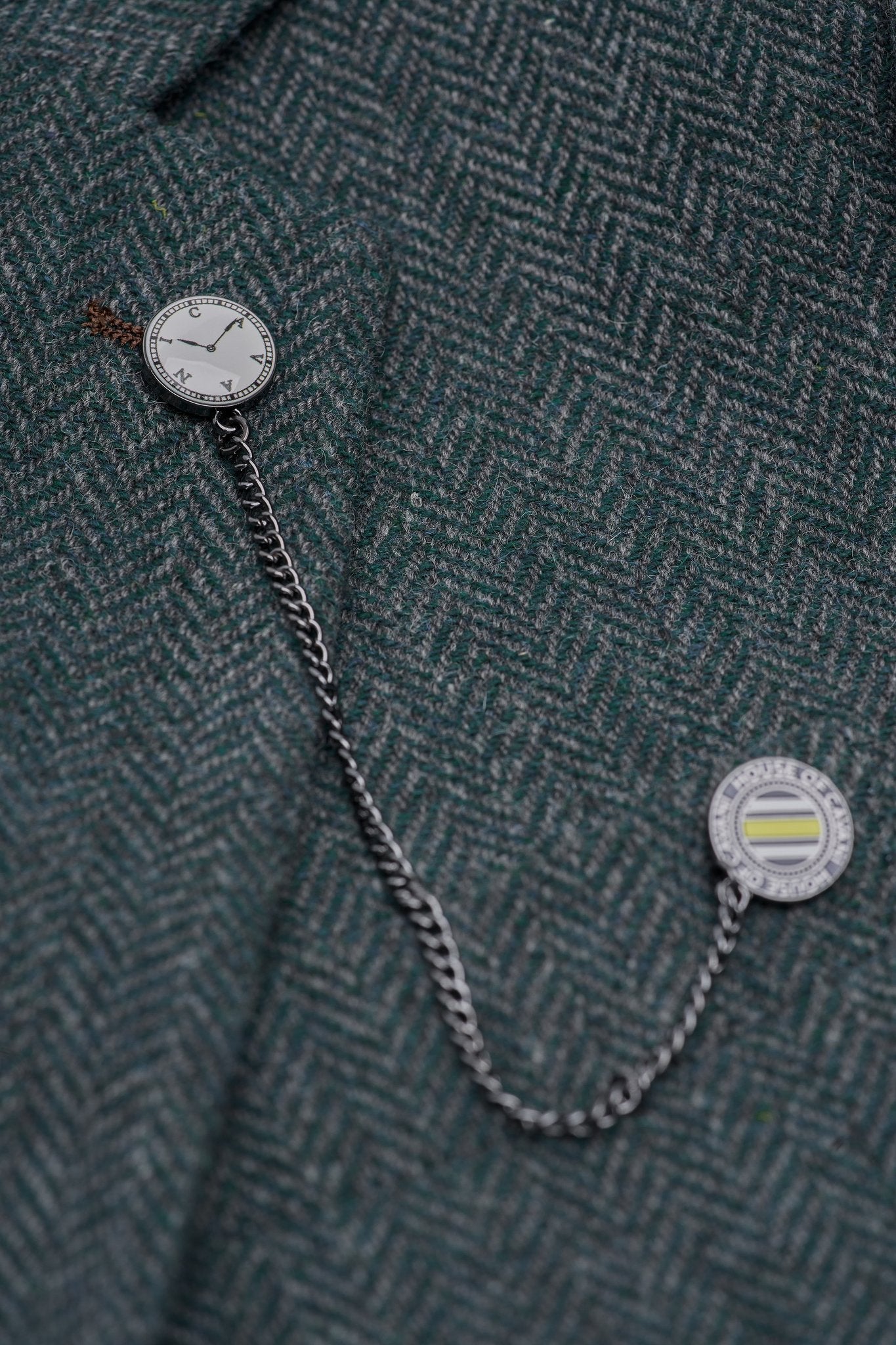 Thomas Lush Olive Tweed Three Piece Suit - House of Cavani