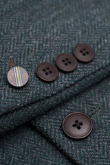 Thomas Lush Olive Tweed Three Piece Suit - House of Cavani