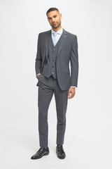 Bond Charcoal Three Piece Suit