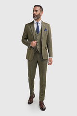 Damon Three Piece Suit with Single Breasted Waistcoat - House of Cavani