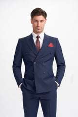 Bond Navy Double Breasted Two Piece Suit