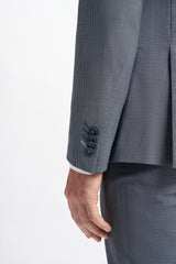 Bond Wool Rich Puppy Tooth Double Breasted Two Piece Suit - House of Cavani