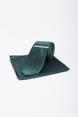 Cavani olive dot tie set