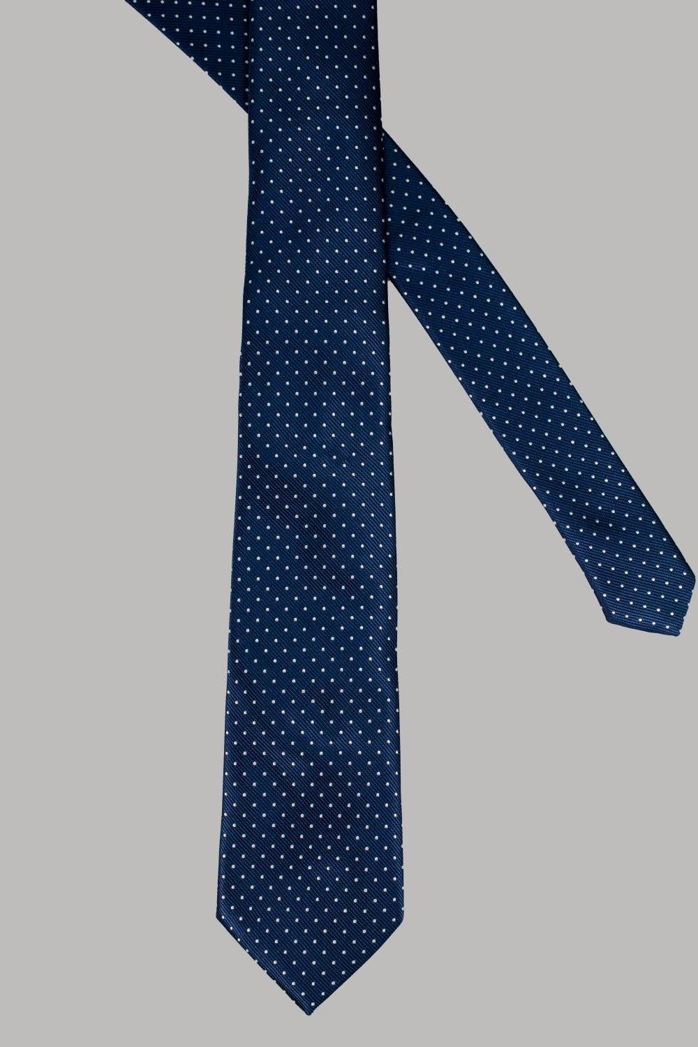 Cavani navy dot tie set