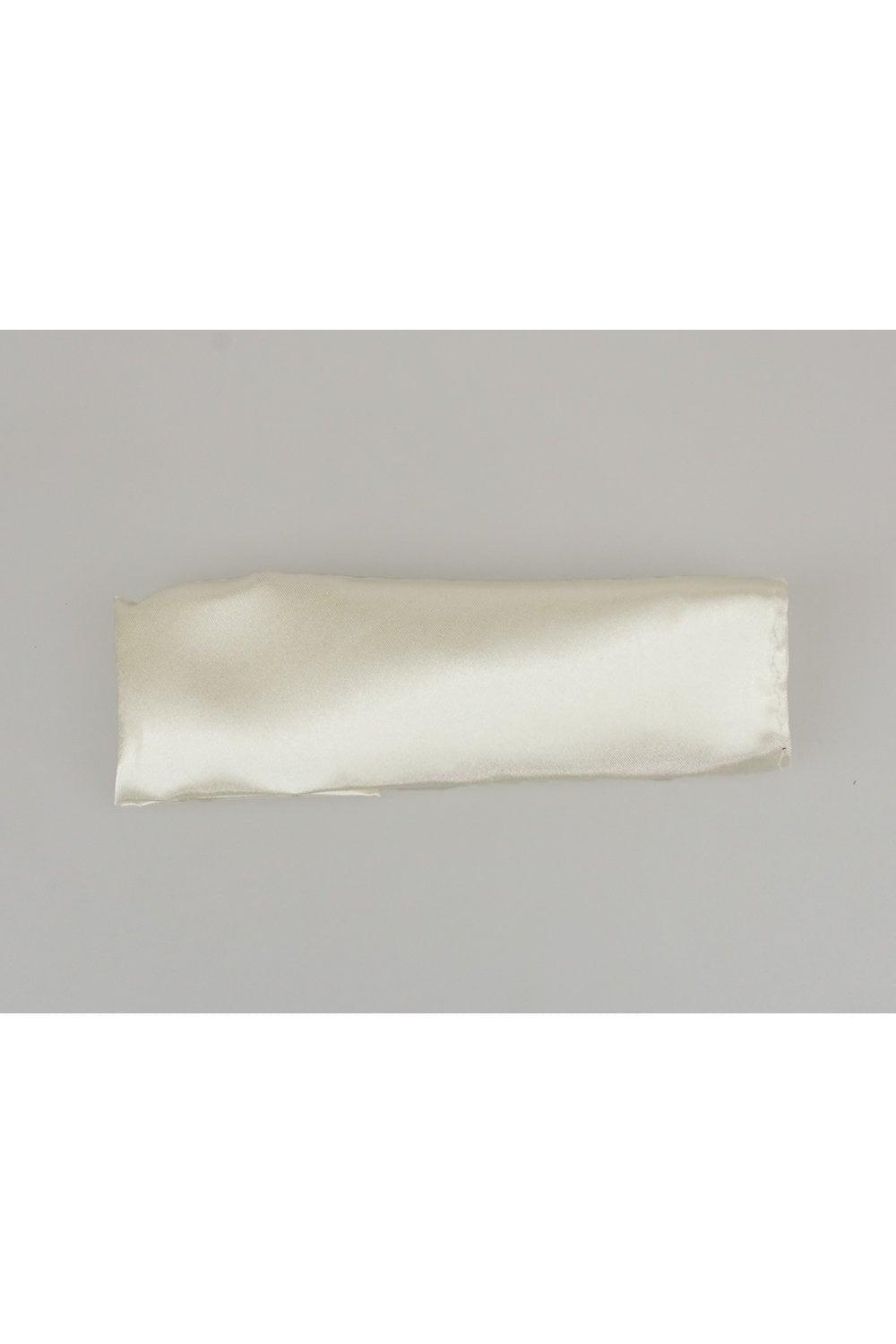 Satin white pocket square
