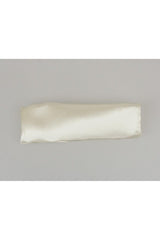 Satin white pocket square