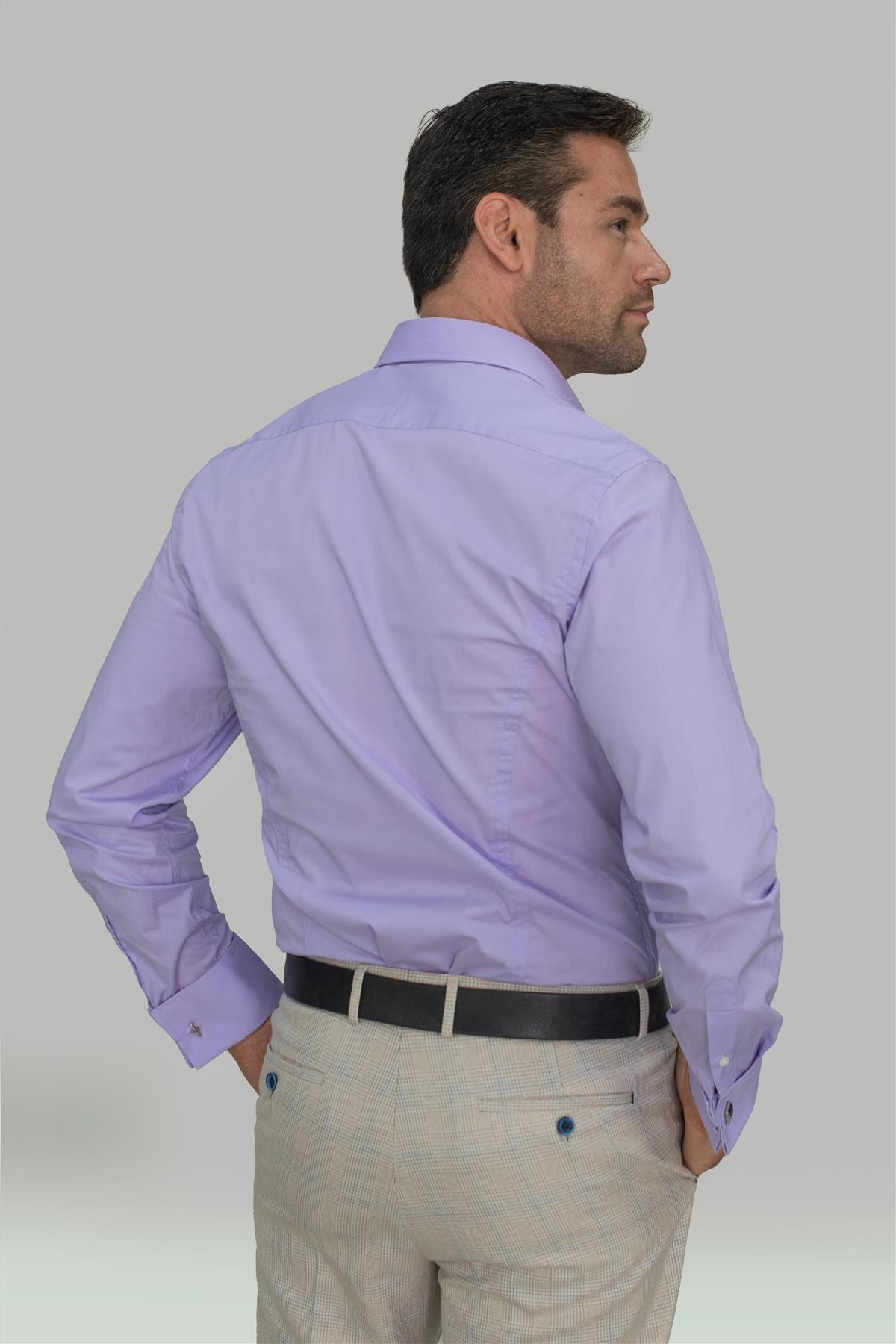 Rossi lilac shirt back