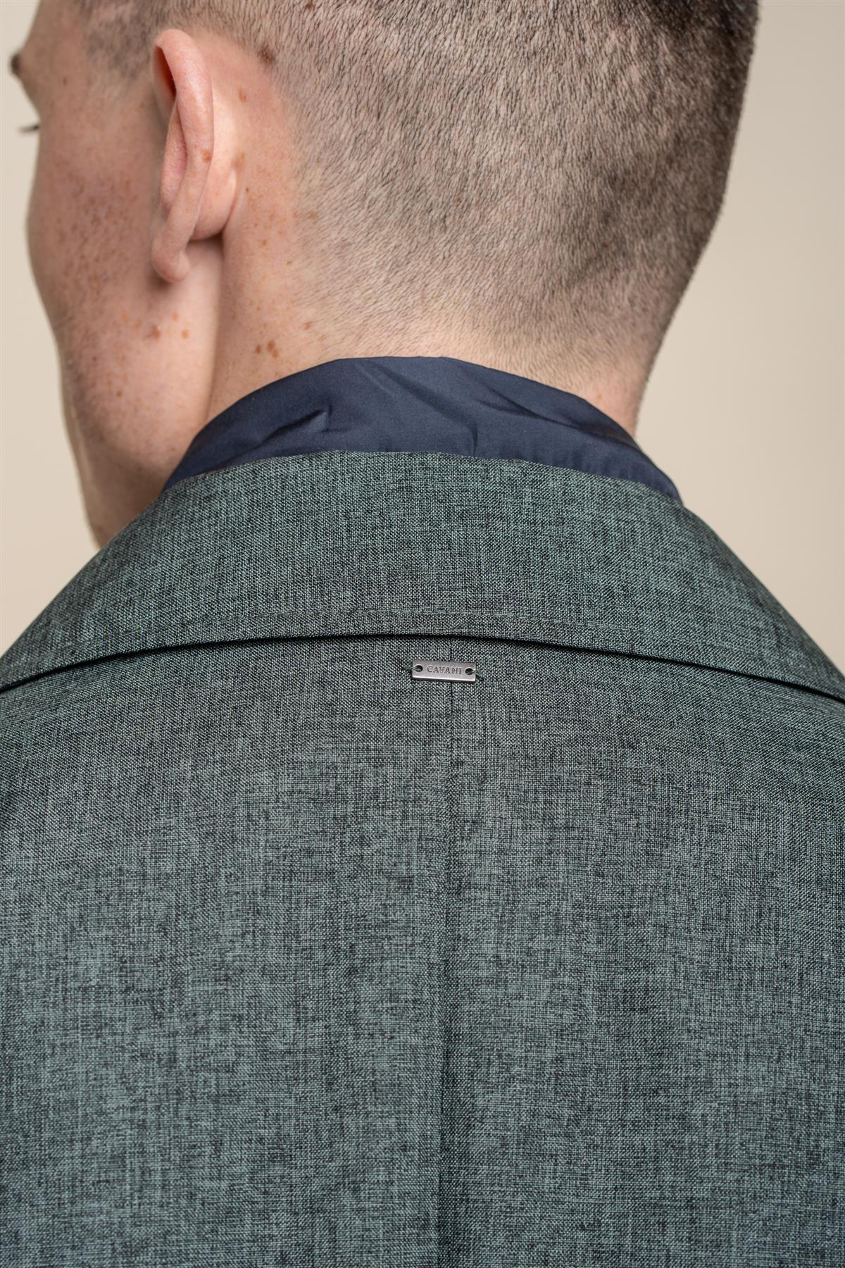 Brando mac olive long coat back detail