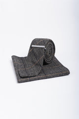 albert grey tweed tie set