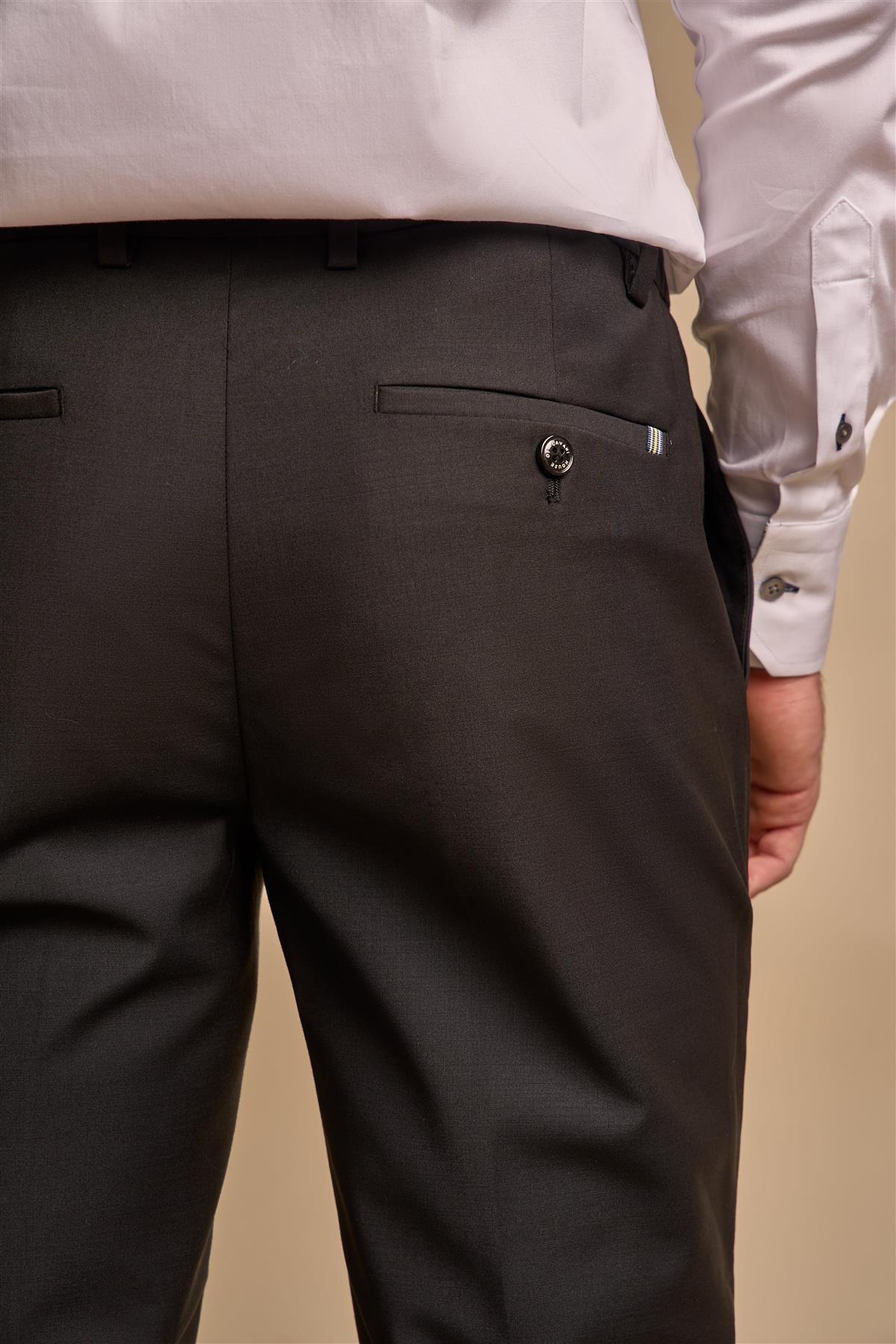 amadeus black trouser back detail