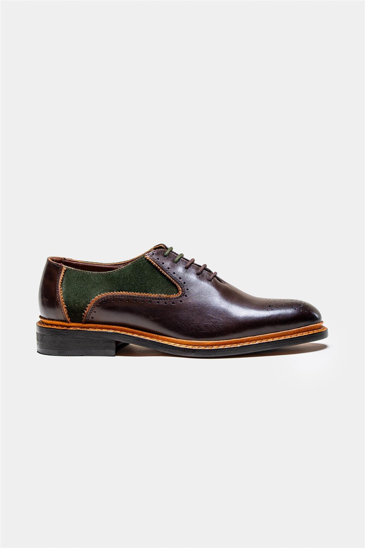 Brentwood brown/olive shoes side