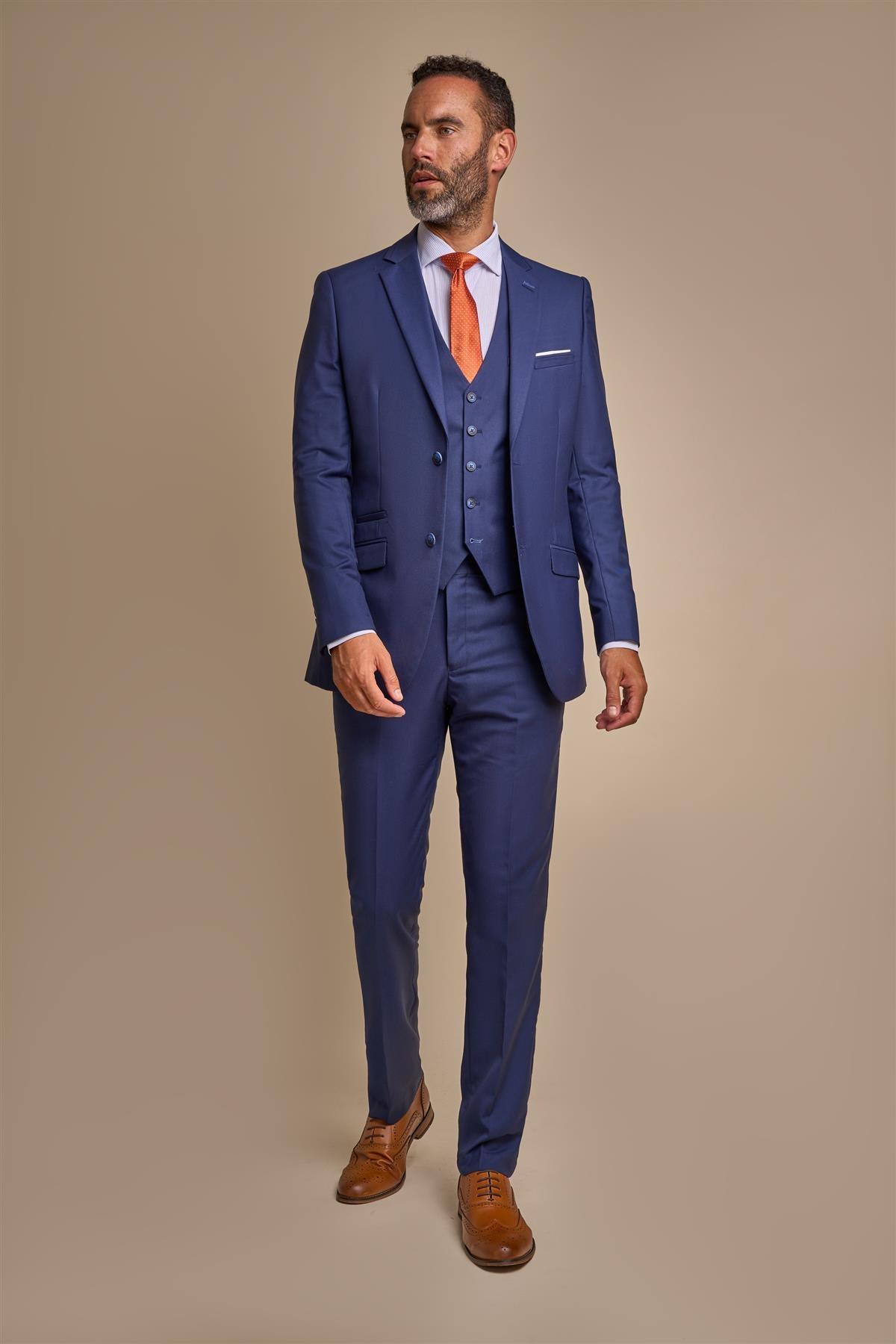 Jefferson Navy Three Piece Suit Front