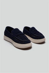 Boys Troy Navy Loafers
