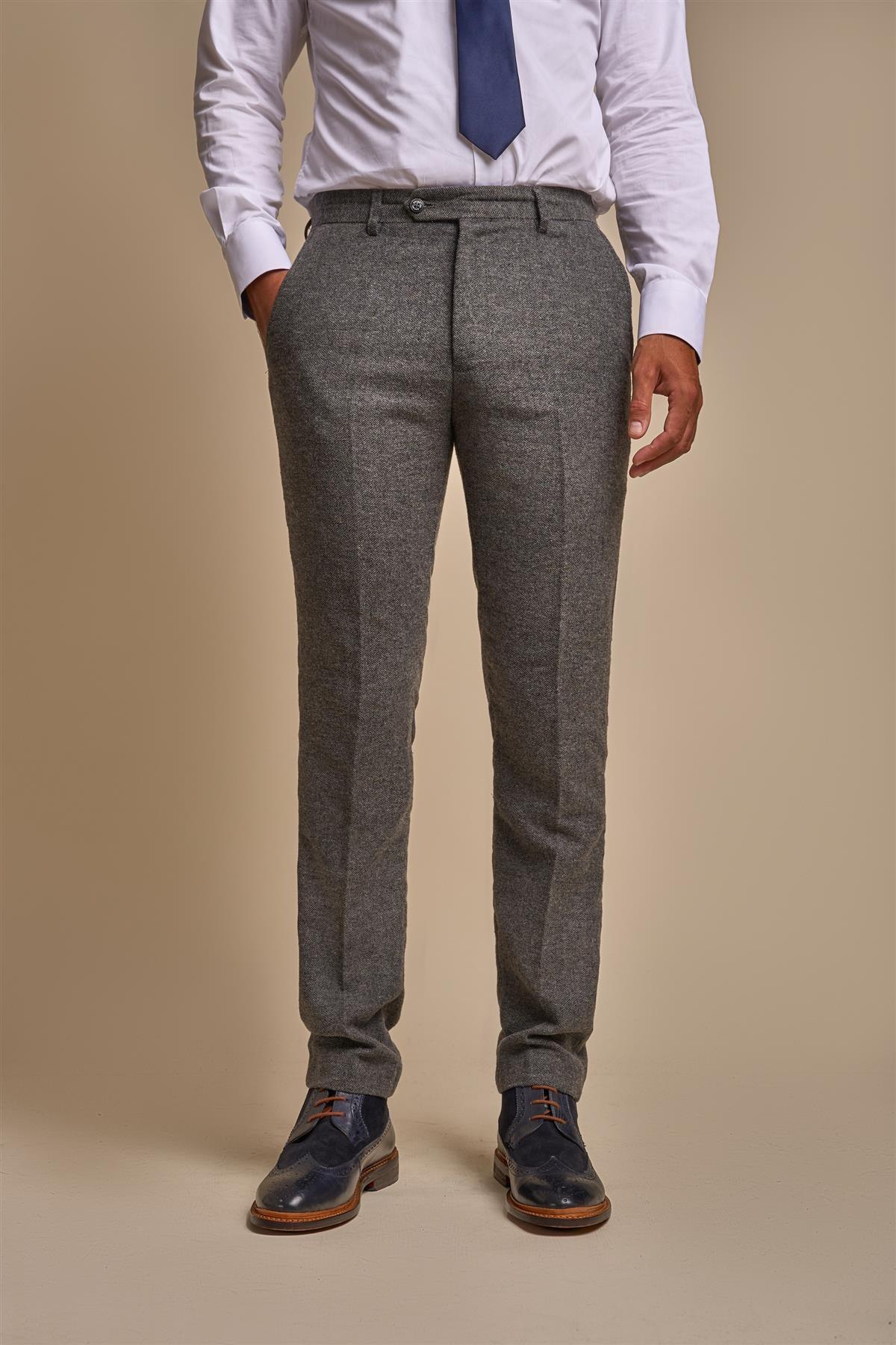 Martez Grey Trouser Front