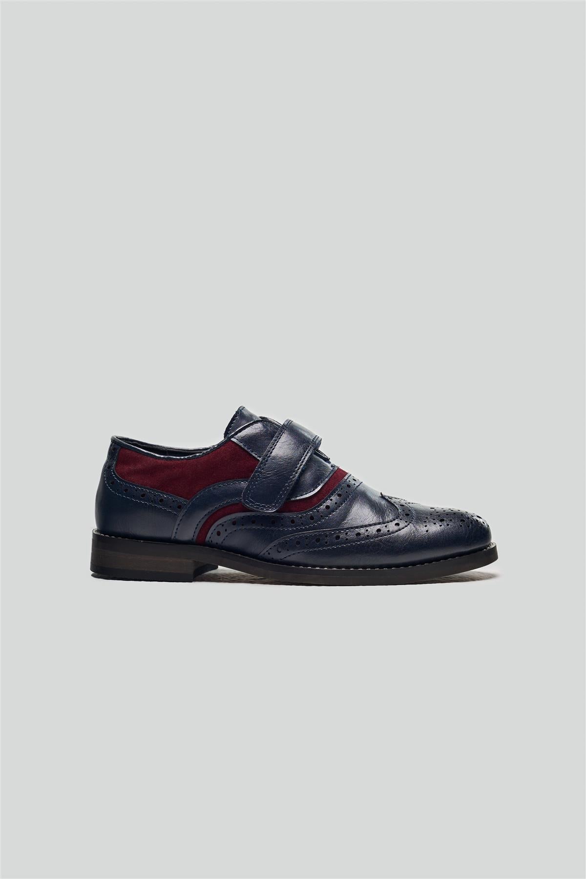 Boys Russel Navy/Red Shoes