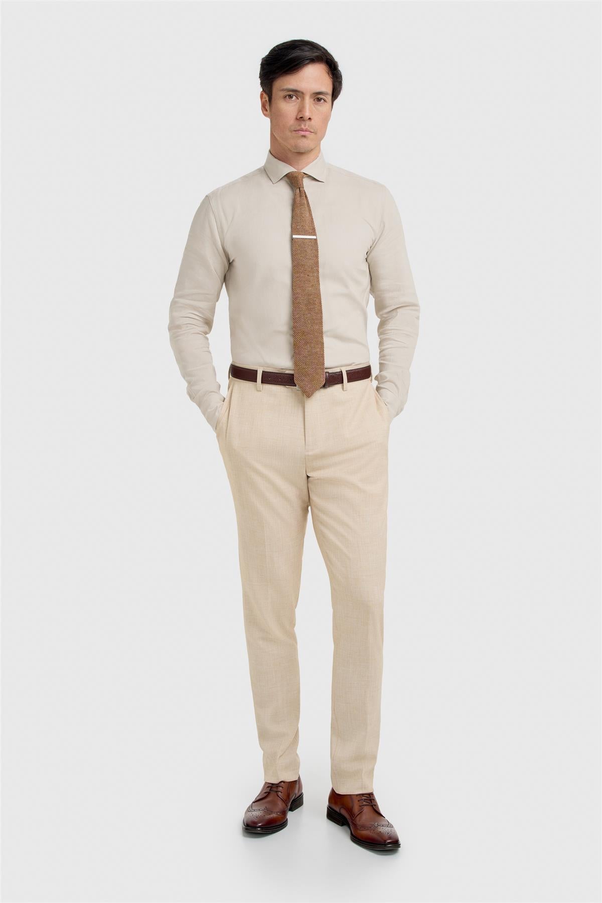 Malibu Beige Trouser - House of Cavani