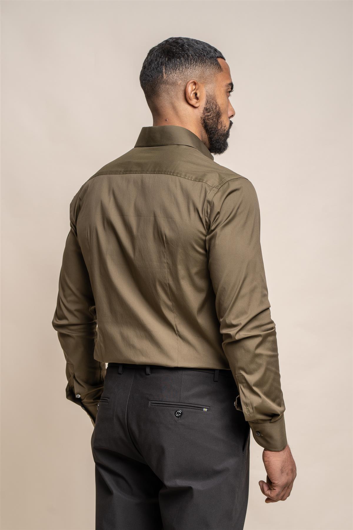 Monaco olive shirt back