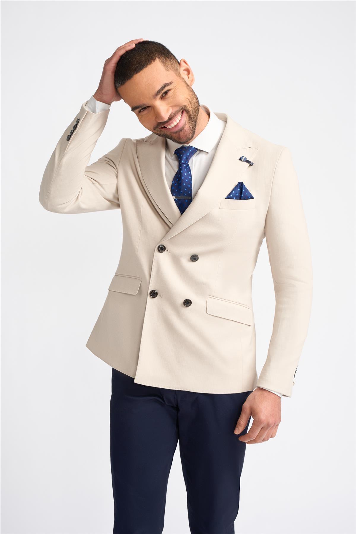 Romeo Beige Blazer Front 2