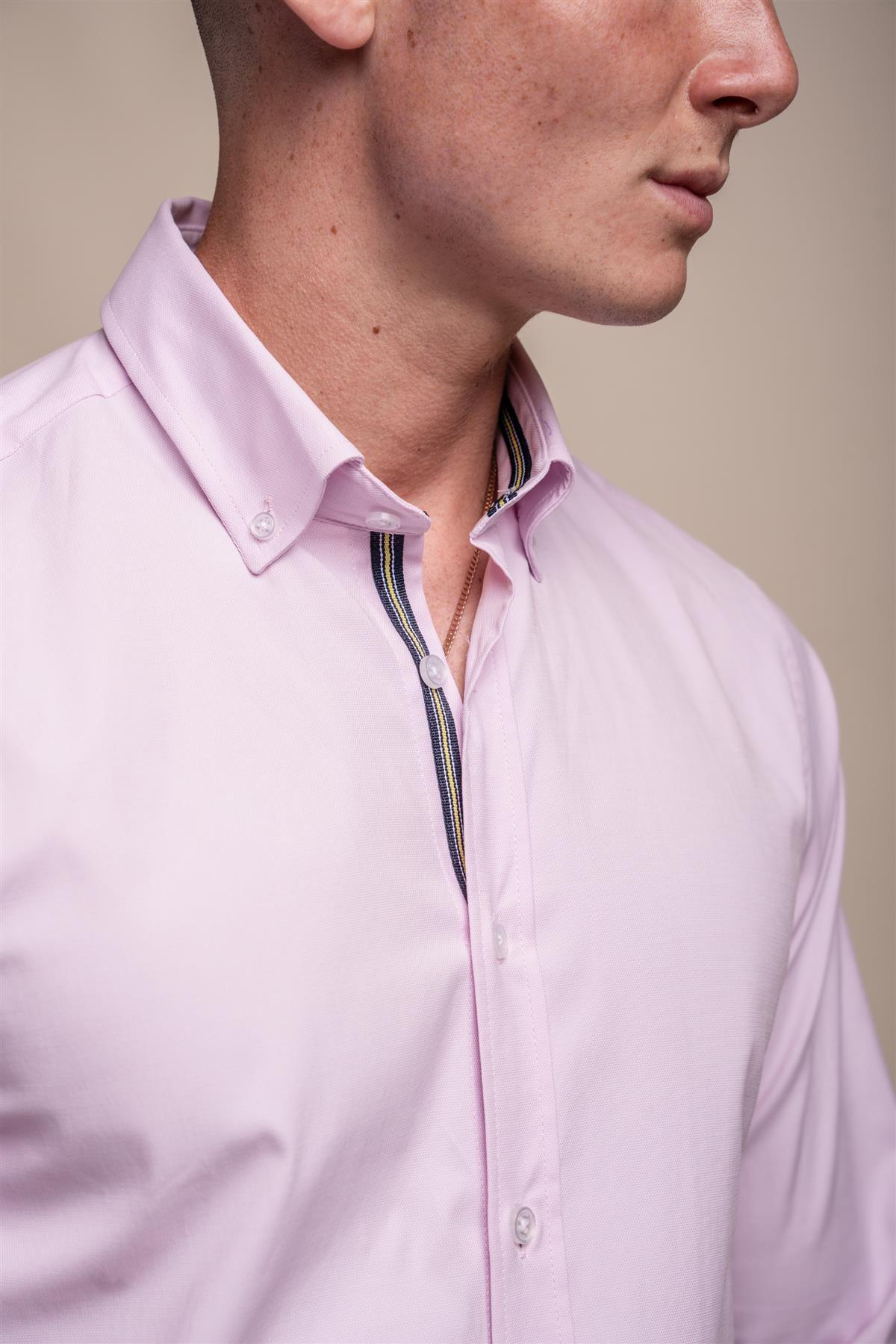 Tessa Pink Shirt Front Detail