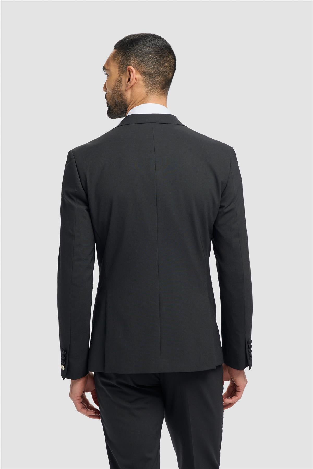 Aspen Double Breasted Black Blazer