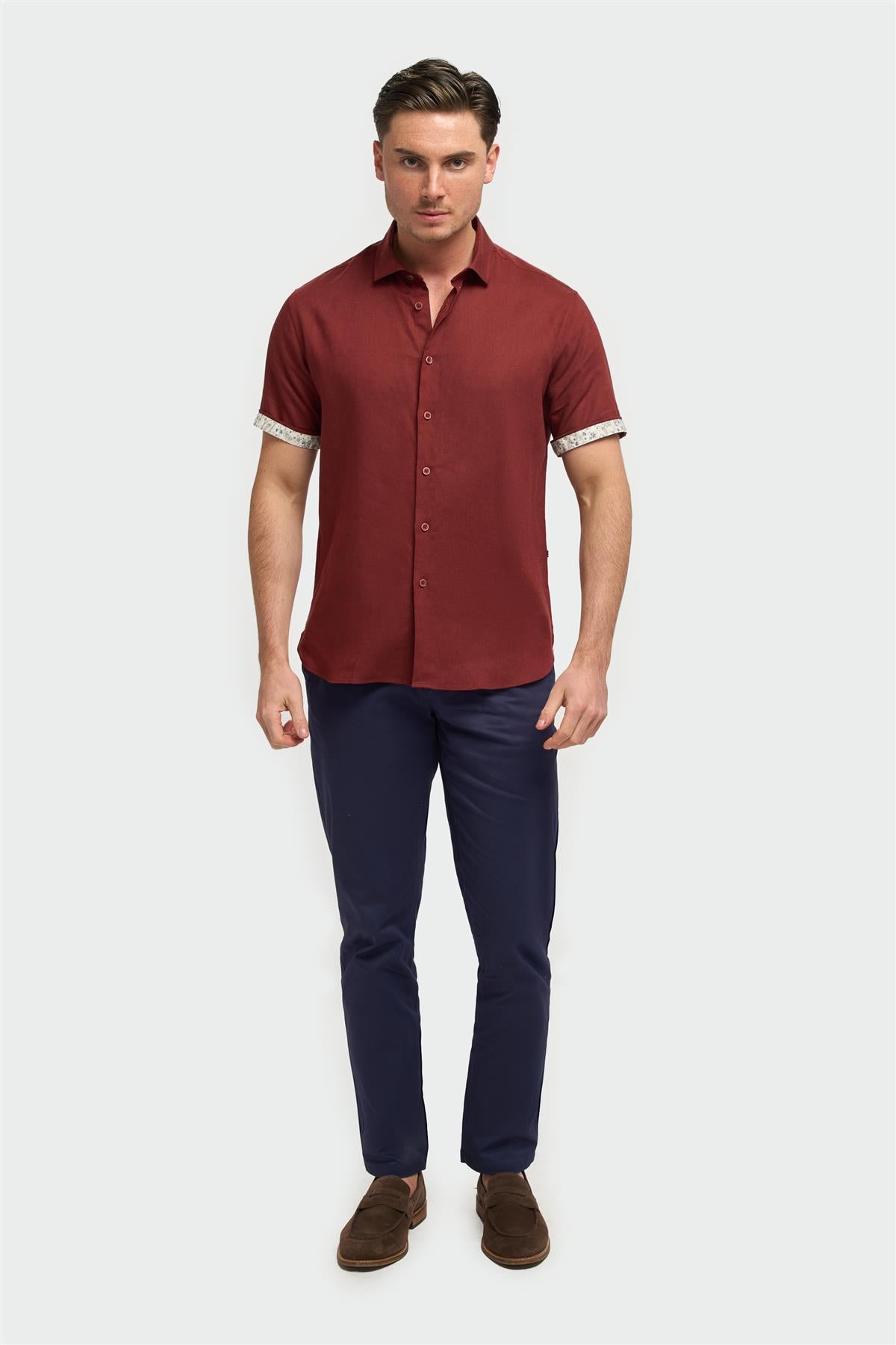 Matera Rust Short Sleeve Shirt