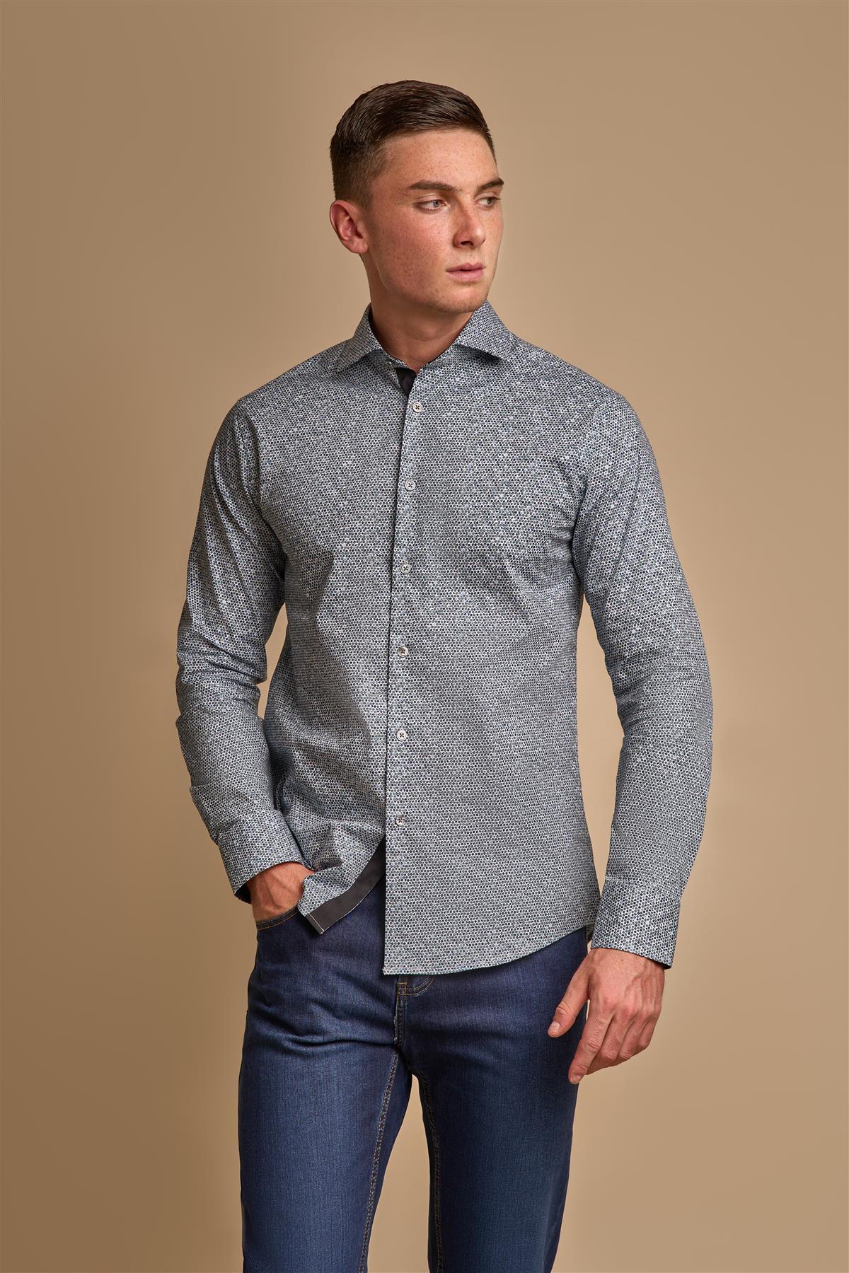 Aiden Print Shirt Front