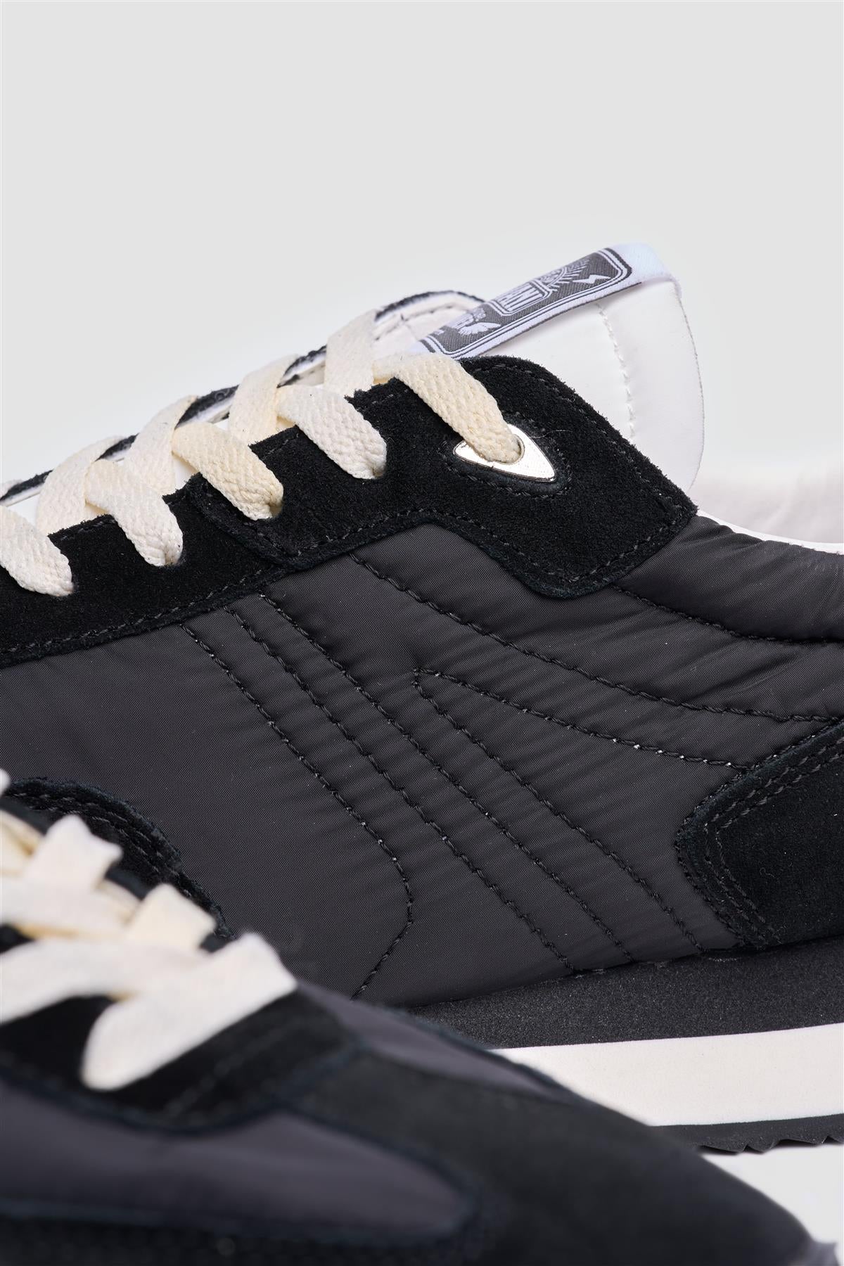 International Runner Black Lightweight Nylon Trainer