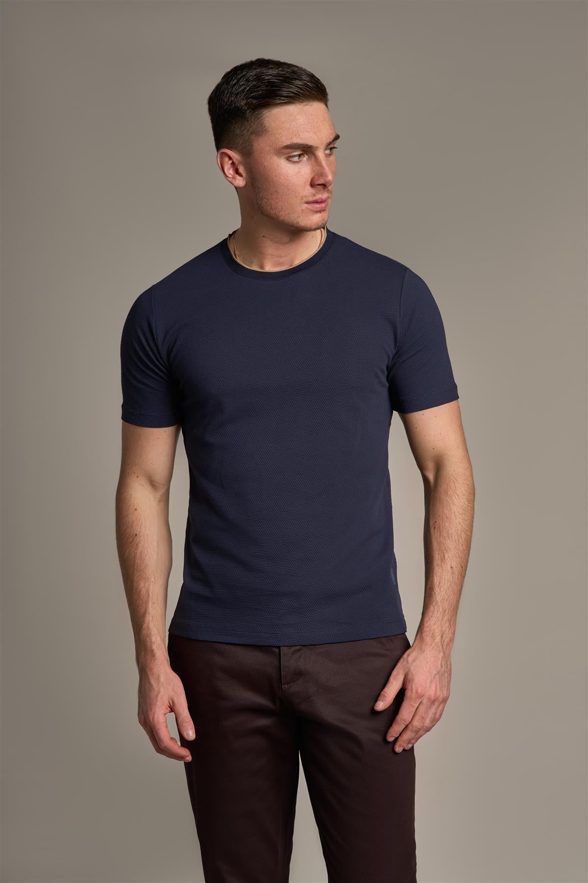 Byron Navy T-Shirt Front