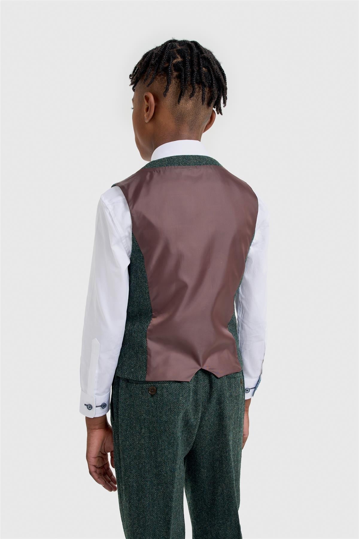 Boys Thomas Lush Olive Suit