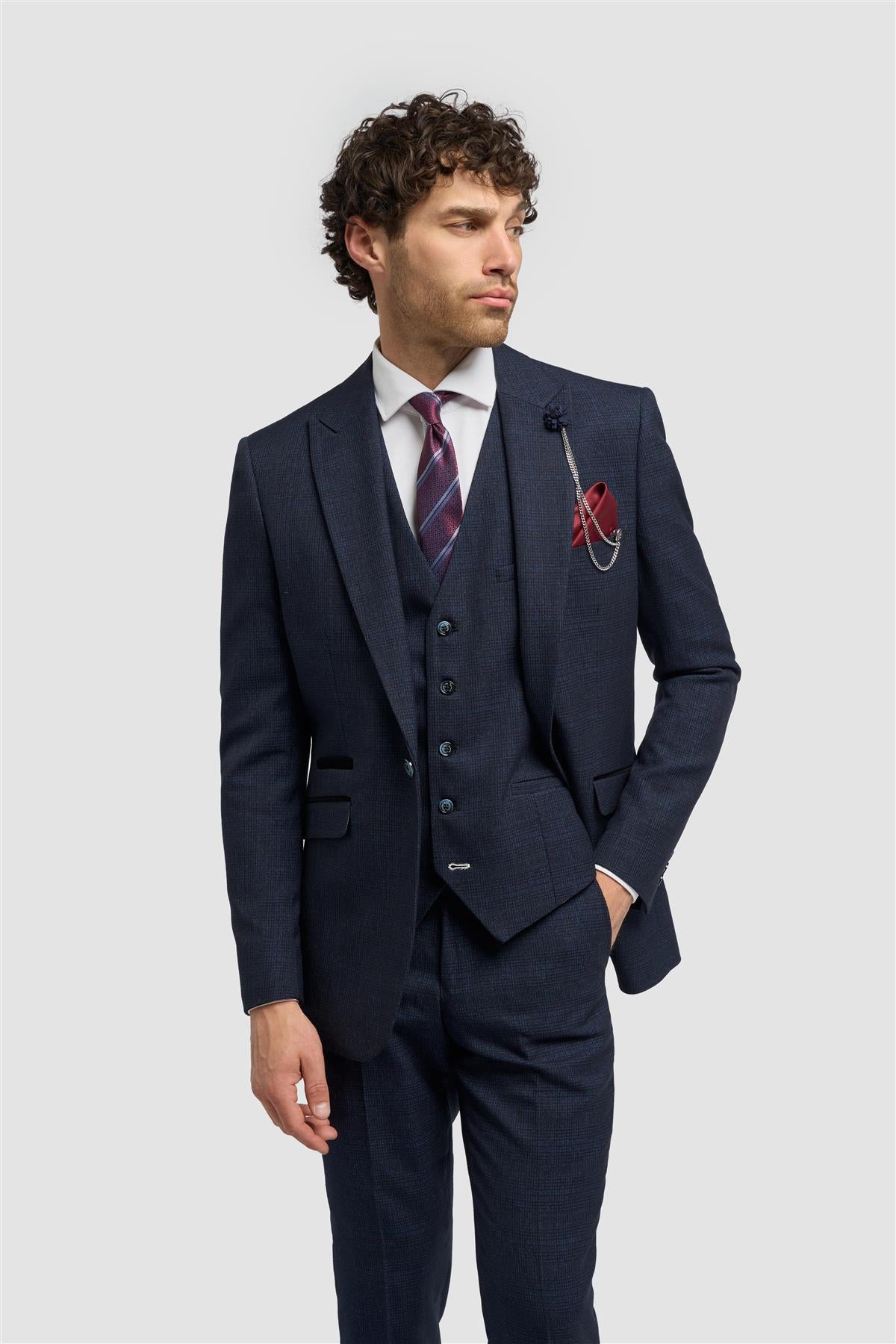 Caridi Navy Short Blazer