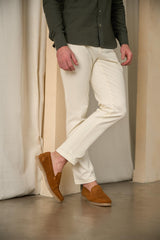 Breezy Tan Slip-On Suede Loafers