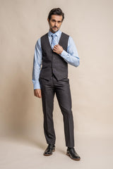 Seeba graphite waistcoat front