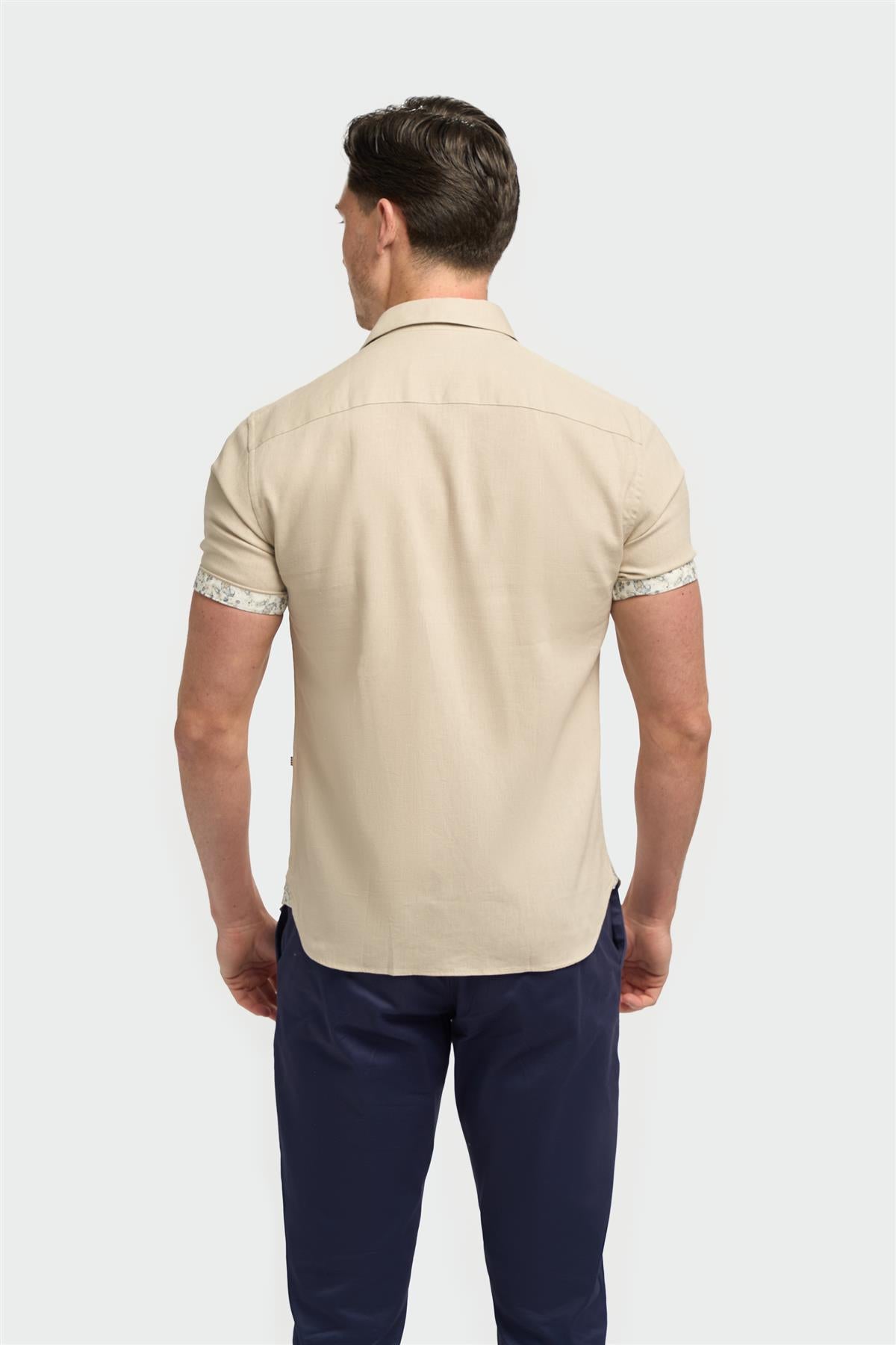 Matera Taupe Short Sleeve Shirt