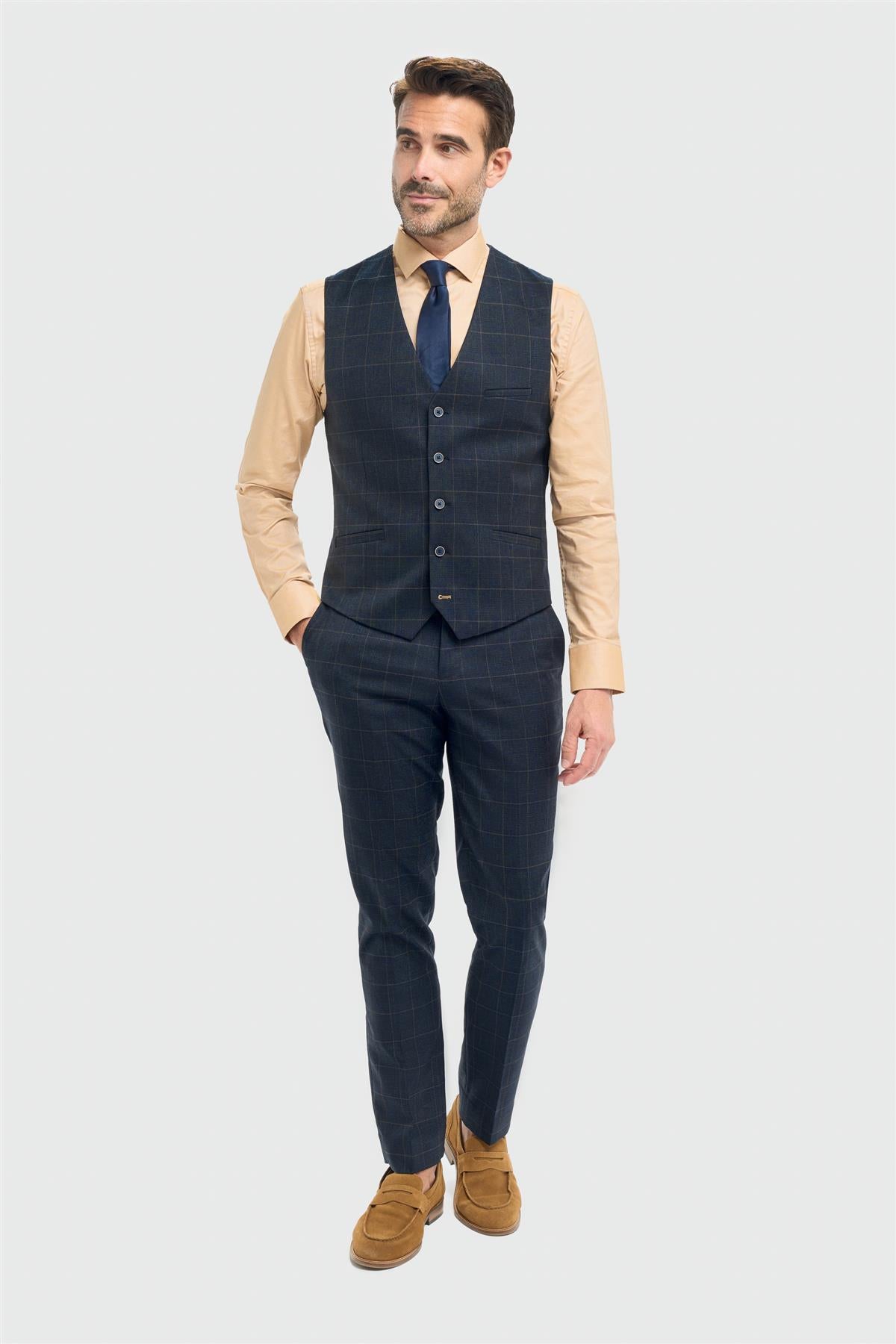 Torino Navy Waistcoat