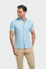 Matera Sky Blue Short Sleeve Shirt