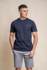 Bogart navy T-shirt front
