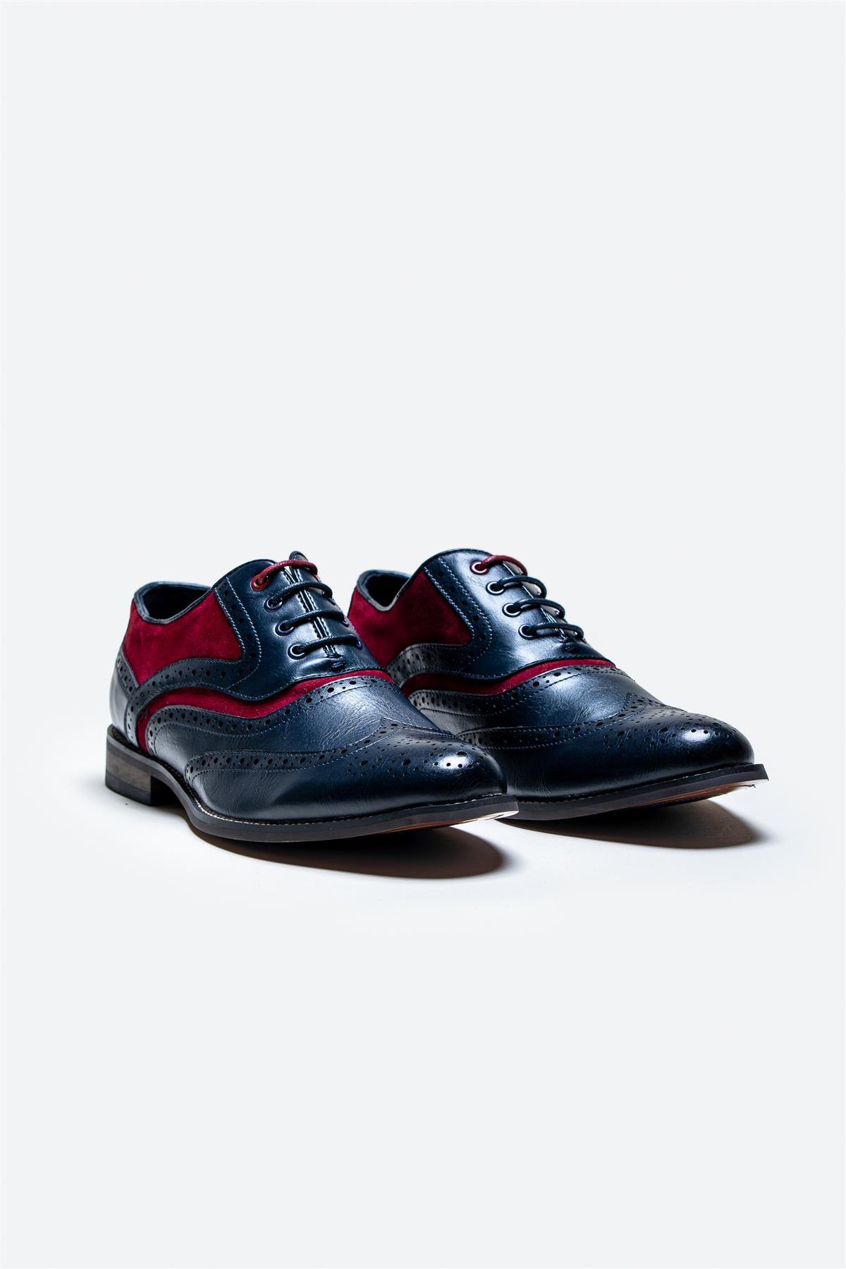 Russel navy/red shoe front