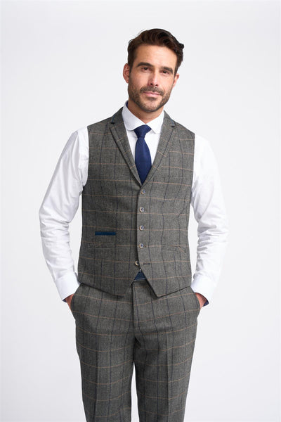 Tweed Check Waistcoat